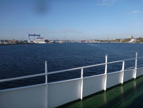 Entering Kiel Fjord on April 29 2015 - the loop is closing (see first blog post). Photo: Jan Dierking