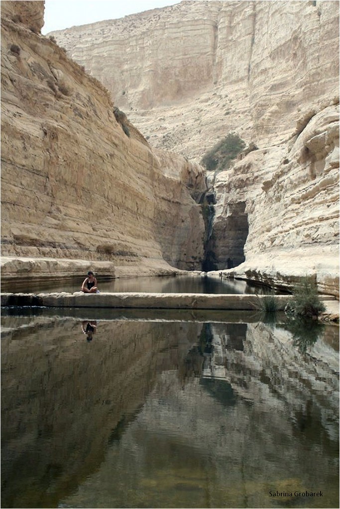 And then we found a waterfall while hiking in the desert.