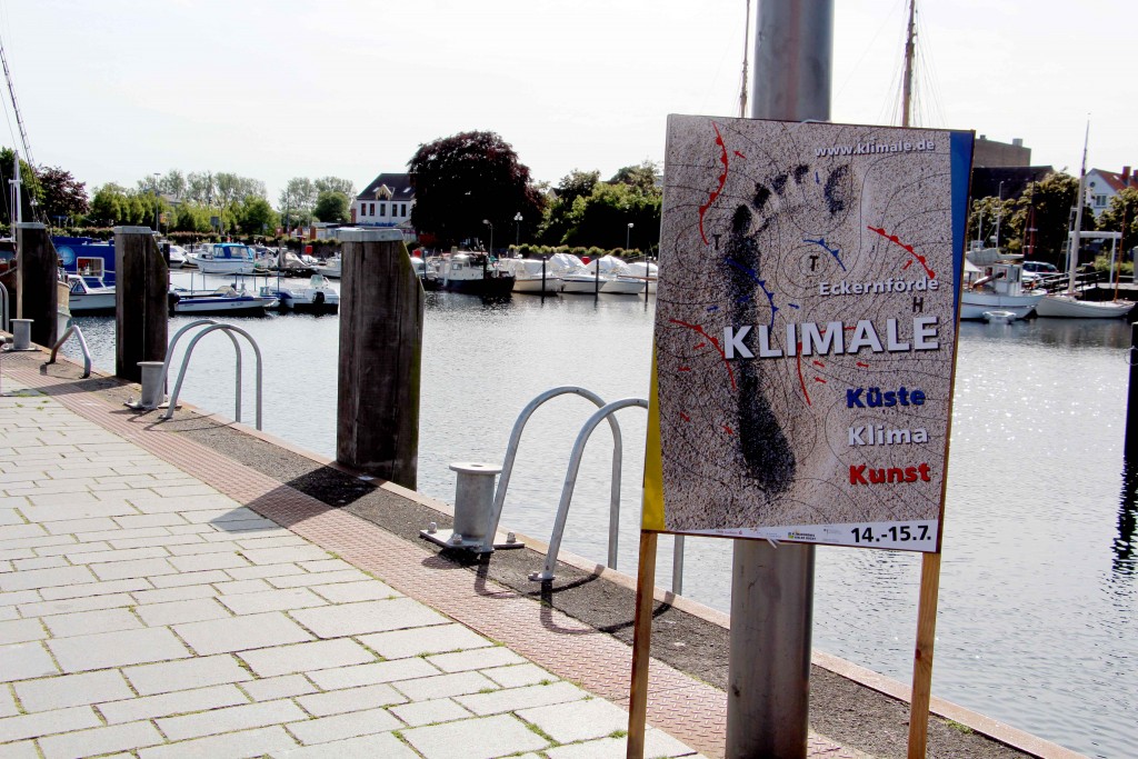 KLIMALE-Plakat im Eckernförder Hafenbereich, Foto: C.Koch
