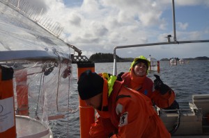 Jenny is enthusiastic about her first direct student - mesocosm contact