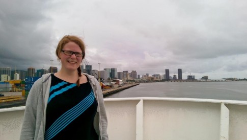 Me on board R/V Kilo Moana, which is docking in the harbour of Honolulu. (Photo by Sebastian Graber)
