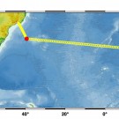 Planned cruise track for cruise M124, March 2016