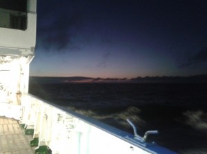 Sunset somewhere in the Atlantic Ocean