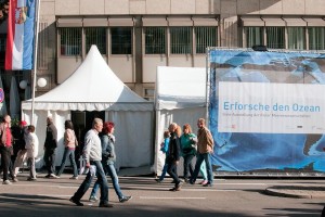 Der Ozean in Stuttgart war nicht zu übersehen. Foto: J. Steffen, GEOMAR