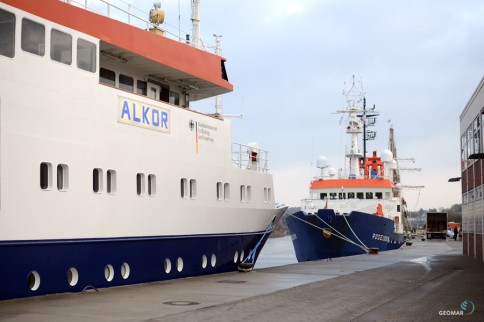 FS ALKOR und FS POSEIDON am GEOMAR in Kiel. Foto: Jan Steffen