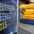 Die Deko steht schon... Vorbereitungen auf den Festakt zur Verleihung des Deutschen Meerespreises 2015. Foto: J. Steffen, GEOMAR