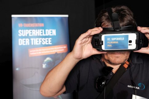 Der Film "Superhelden der Tiefsee" kann während der Kieler Woche wahlweise in der Projektionskuppel oder mit VR-Brille genossen werden. Foto: J. Steffen