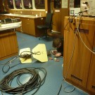 Technician repairing our probe on bord in Roenne, Bornholm. Photo: Jan Dierking