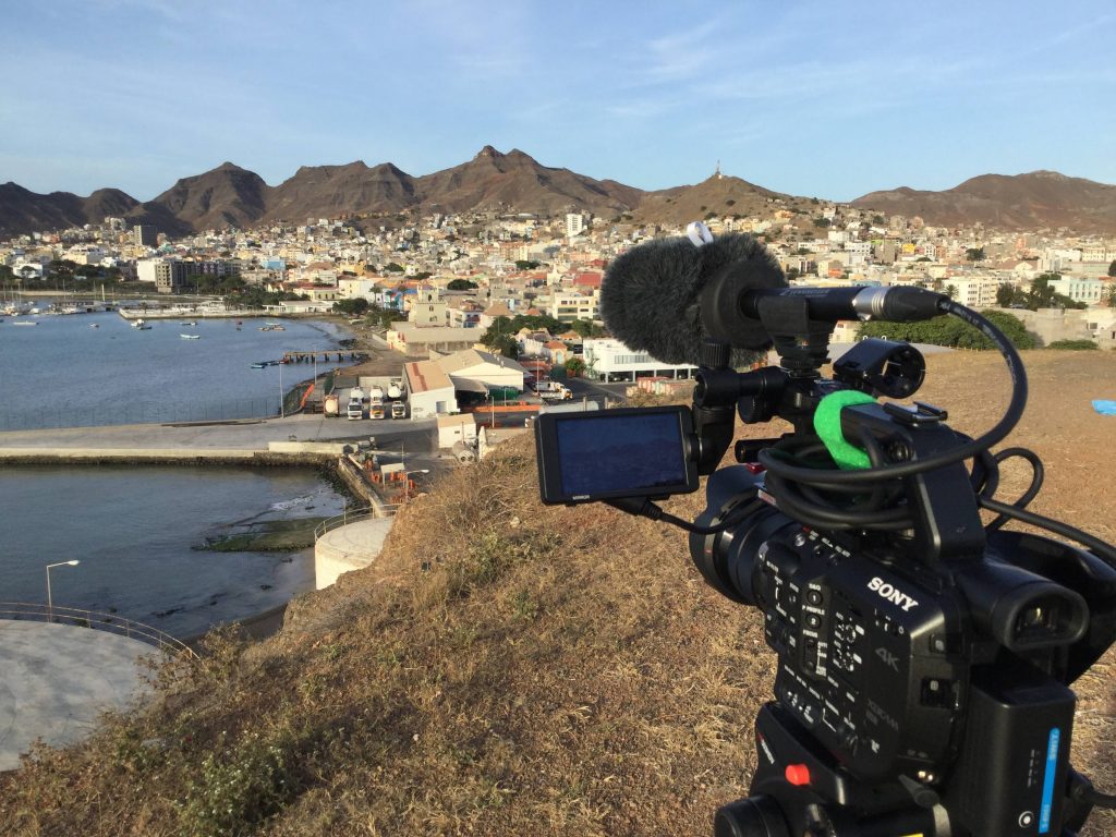 Ausblick über den Hafen und die Stadt Mindelo auf der Insel Sao Vincente