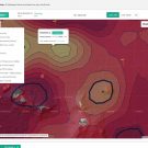 Die anrückenden Eddies schon im Blick: Der GEOMAR Navigator zeigt den Kurs von autonomen Geräten und Anomalien an der Meeresoberfläche. / Monitoring the approaching eddies-the GEOMAR Navigator shows the course of autonomous devices and sea surface anomalies