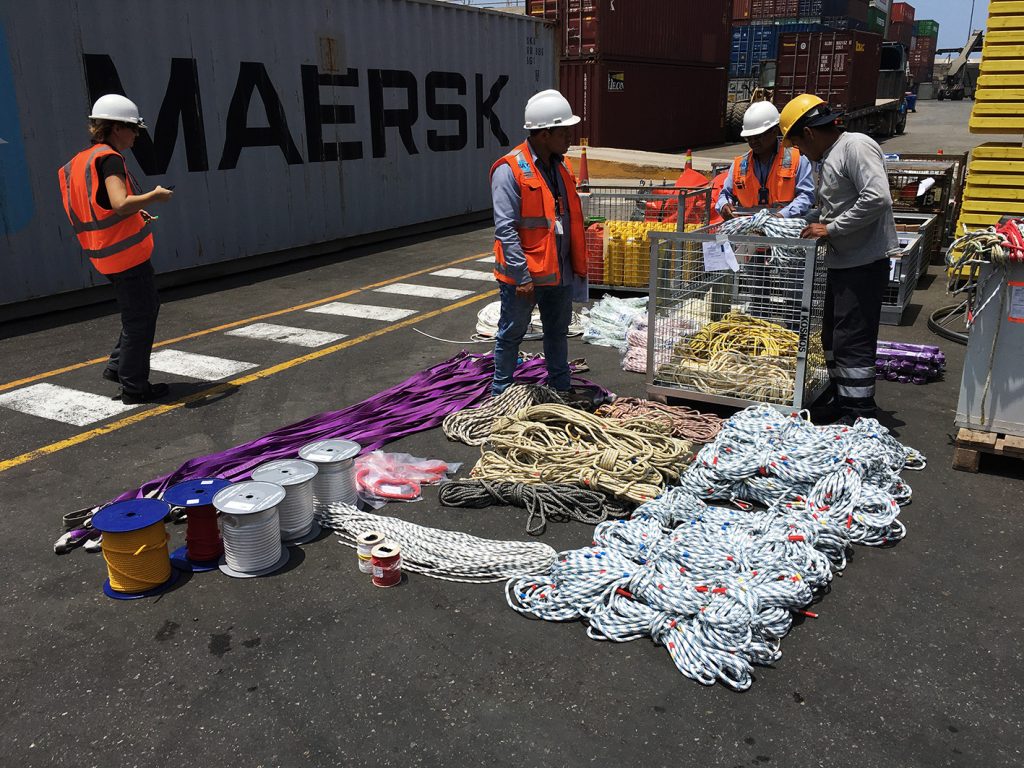 Counting every single item from the containers at the warehouse. Michael Krudewig.