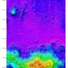 Bathymetric map created with the deep-water multibeam echosounder system of RV SONNE