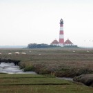 Vielleicht der berühmteste Leuchtturm Deutschlands: Westerhever. Foto: Mark Lenz.