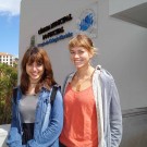 Laura and Lisa in front of the Marine Biology Station in Funchal.