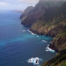 A large part of the coastline consists of cliffs.