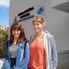 Team Madeira (Laura and Lisa) in front of the Estação de Biologia Marinha