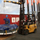 The bags are ready to be attached. Photo by Ralf Schwarz, GEOMAR