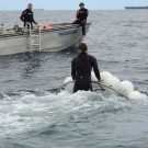 Start of tugging by R/V Poseidon