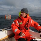 Paul going out for sediment sampling. Photo: Maike Nicolai, GEOMAR