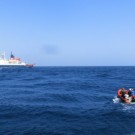 Auf zur POLARSTERN. Foto: Elisabeth Eßer