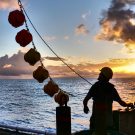 Recovering a mooring. Photo by Martin Visbeck.