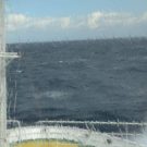 Stormy welcome on the Atlantic: View from the bridge of RV Maria S. Merian onto the virulent waves. Photo: A. Beniest, IPGP