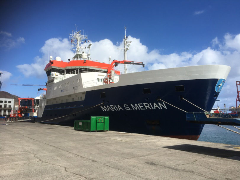 The Maria S Merian in the harbour of Las Palmas de Gran Canaria, one day before departure. Photo: D. Lange, GEOMAR