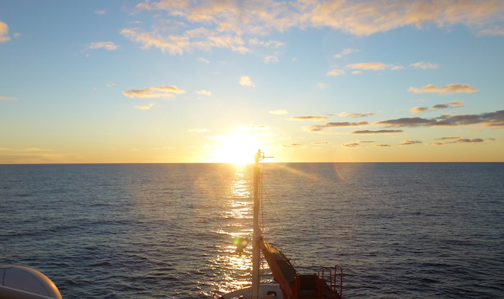 Sunset in the South Atlantic Ocean. Photo: Christina Schmidt