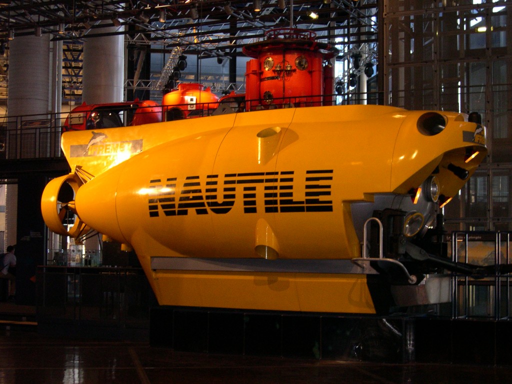 Nautile, das Tiefseetauchboot des French Research Institute for Exploitation of the Sea kann 6 000 Meter tief tauchen (Quelle: via wikimedia commons (CC-BY-SA-3.0))