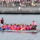 Das Team GEOpards beim Drachenboot FunCup Kiel. Foto: J. Steffen
