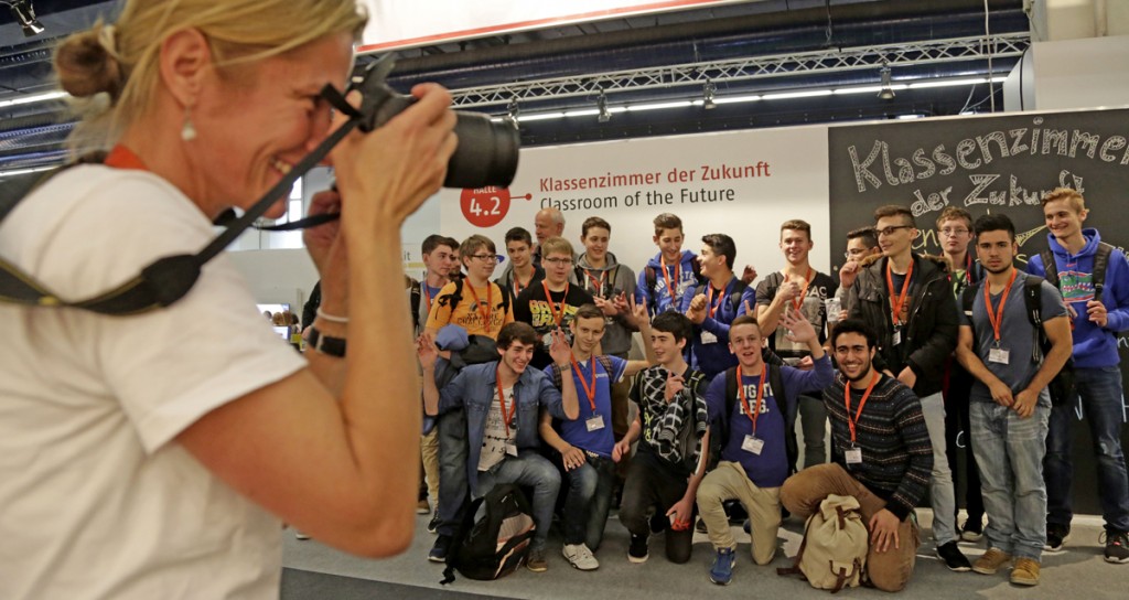 Das Klassenzimmmer der Zukunft auf der Frankfurter Buchmesse 2014. Auch die Kieler Meereswissenschaften sind hier in diesem Jahr vertreten. Foto: Alexander Heimann, Copyright: Frankfurter Buchmesse.