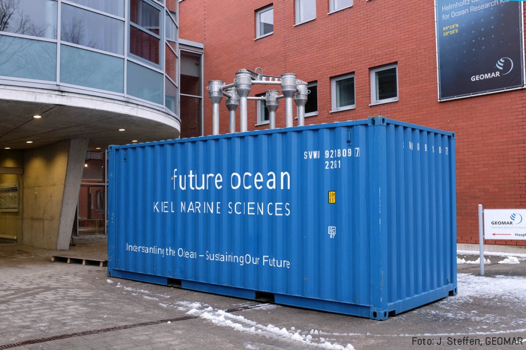 Der Container der Ausstellung "Future Ocean Dialogue" ist wieder in Kiel. Foto: J. Steffen, GEOMAR