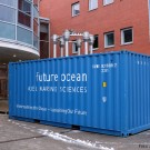 Der Container der Ausstellung "Future Ocean Dialogue" ist wieder in Kiel. Foto: J. Steffen, GEOMAR