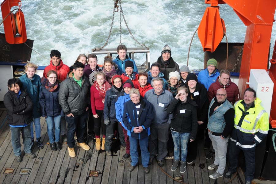 Schüler- und Mitarbeiterausfahrt mit FS ALKOR am 13. April 2015 in die Kieler Bucht. Foto: G. Seidel, GEOMAR