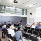 Early Career Scientists Conference in Kiel: Lange diskutierten die Nachwuchswissenschaftler mit dem Kieler Umweltethiker Professor Konrad Ott, der Biologin Prof. Ute Hentschel-Humeida und dem Seerechtler Prof. Alexander Proelß über die Frage „Sollen wir als Wissenschaftler alles tun, was wir tun können?. Foto: Jolan Kieschke
