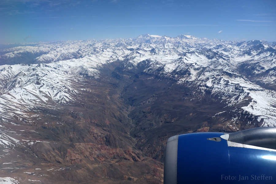 Die Anden von oben. / The Andes. Foto: J. Steffen, GEOMAR