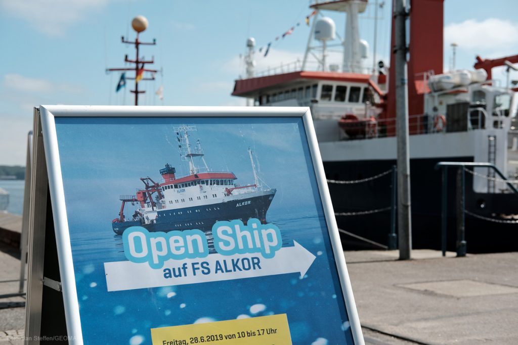 Hier geht's lang: Open Ship auf der FS ALKOR. Photo: Jan Steffen / GEOMAR