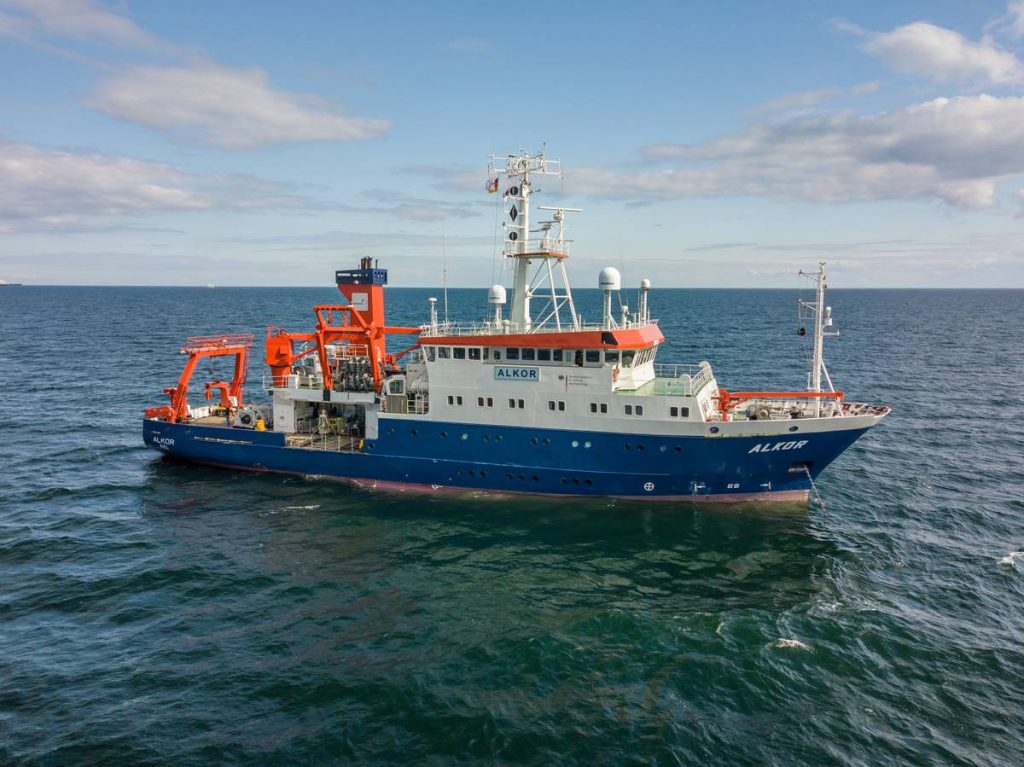 FS ALKOR in der Ostsee während AL536/RV ALKOR in the Baltic Sea during AL536. Photo: Marc Petrikowski