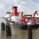 RV Sonne leaving lock (Photo: Ute and Gert Bartels)