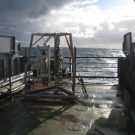 Der benthische Lander des MPI für Marine Mikrobiologie auf dem Arbeitsdeck der POSEIDON. Foto: Allison Schaap.