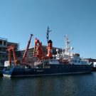 FS POSEIDON kurz vor dem Auslaufen in Kiel.