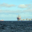 Bohrplattformen in der Nordsee. Foto: Saskia Elsen