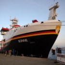 Vor der ersten wissenschaftlichen Reise stellte sich die SONNE in Wilhelmshaven, Bremen, Hamburg, Warnemünde und in Kiel (Foto) vor. Foto: J. Steffen, GEOMAR