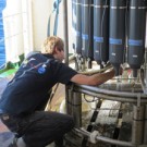 Water samplers from 4000 m depths. Photo: Kirstin Krüger